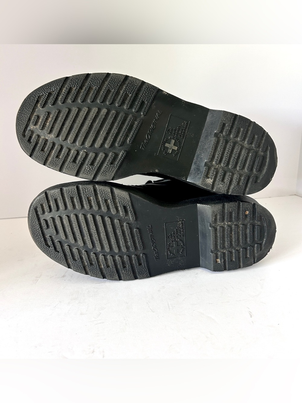 Dr Doc Martens Boots 1460 Mono Black Smooth Leather Combat (Men 5) Womens Size 6 - Picture 6 of 10